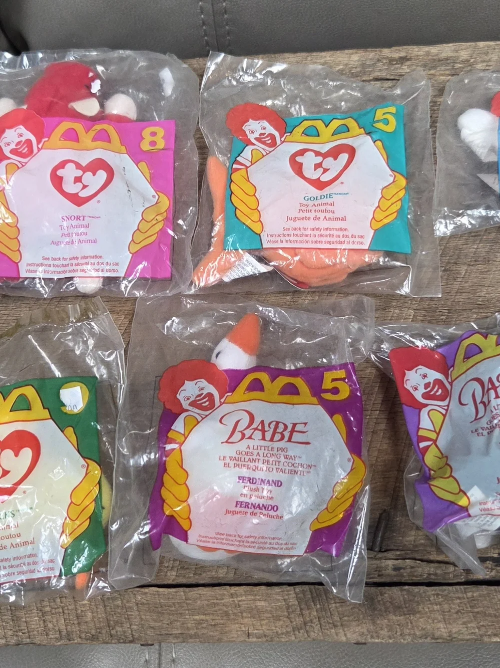 Vintage Lot Of 9 Ty Beanie Babies McDonald's Collectibles (Packaged) Bin Q